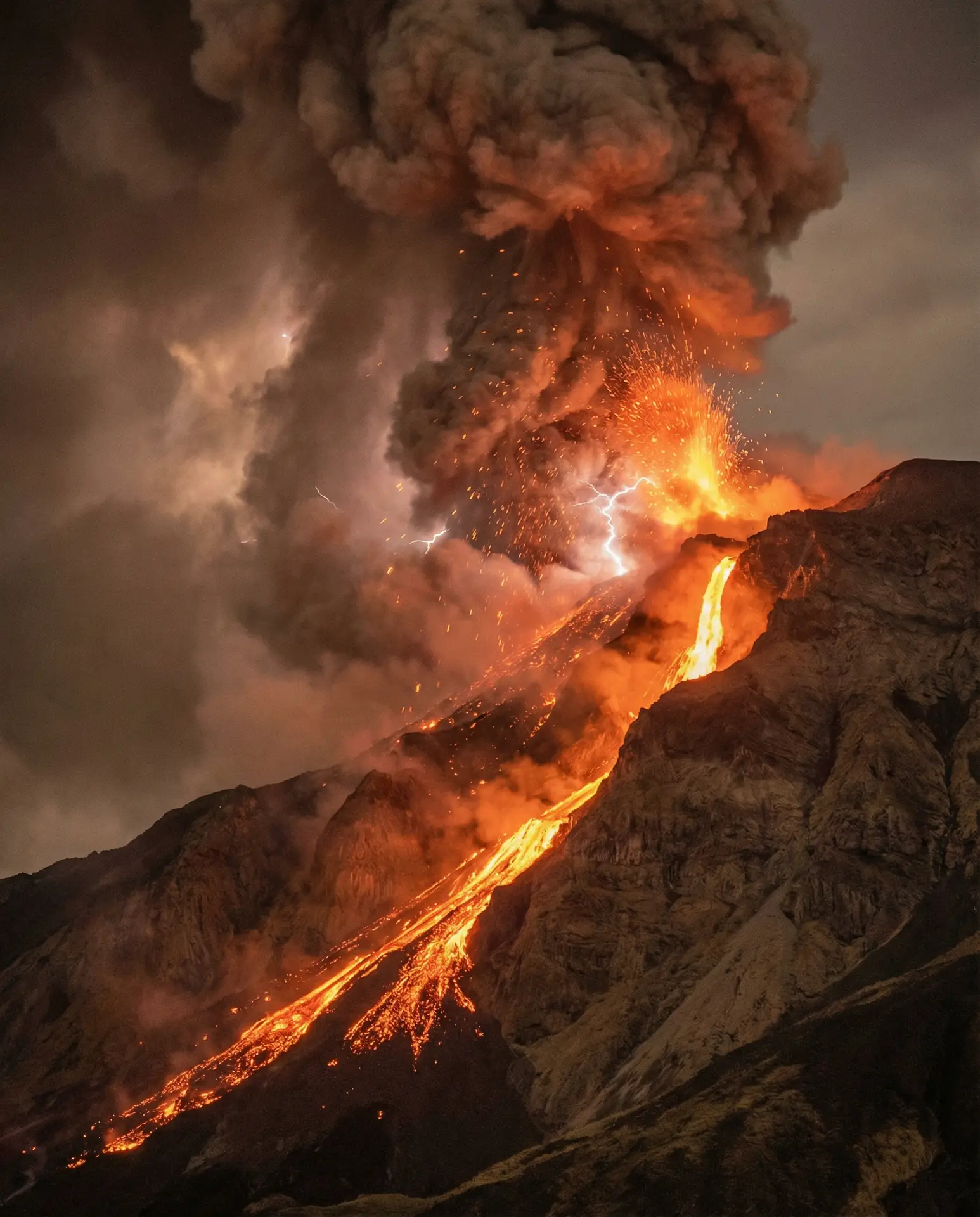 火山喷发壮观场景 - 抖阴 自然奇观